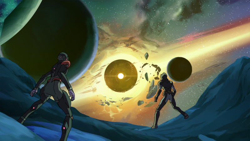 Keith and his long-estranged mother Krolia get a lot of time together this season, thanks to a gorgeous, but also trippy as hell space-time distortion.